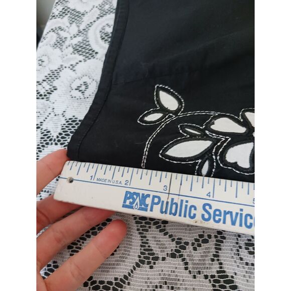 Cotton Black & White Floral Midi Skirt - Picture 11 of 12